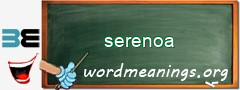 WordMeaning blackboard for serenoa